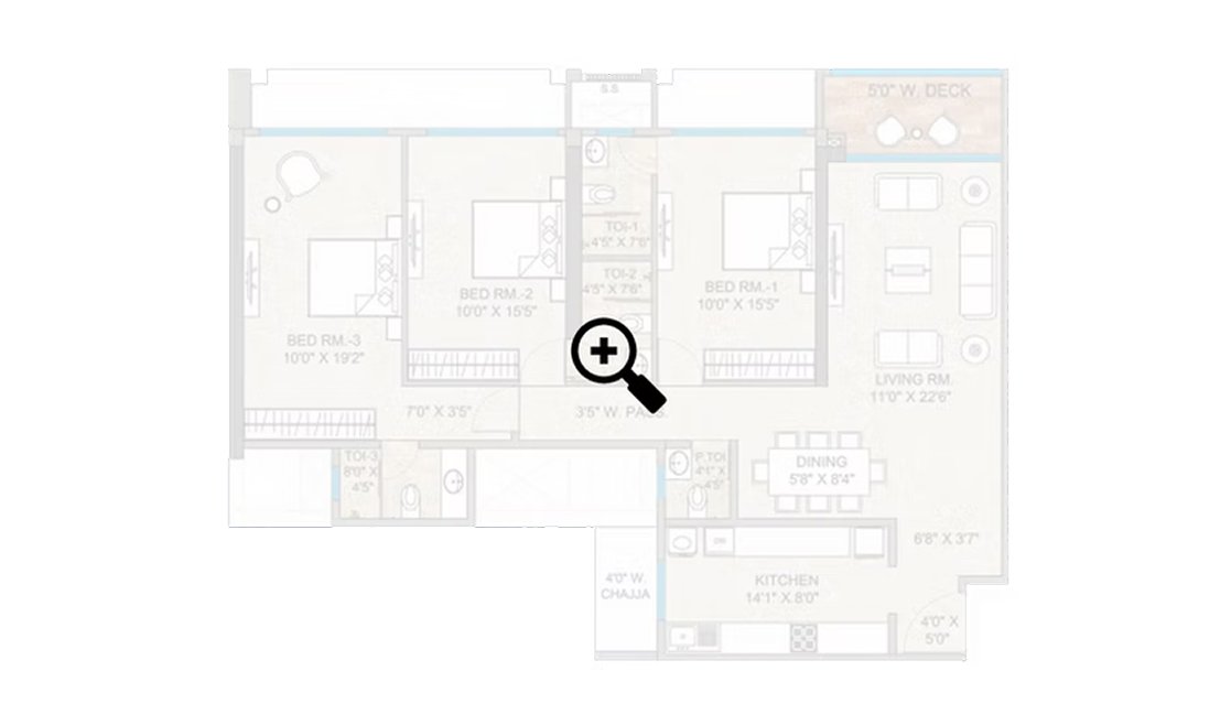 Bharat Auravistas 3 BHK floor plan